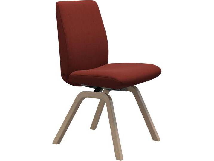 Polsterstuhl STRESSLESS Laurel , rot (rot dinamica, schwarz), B:49cm H:92cm T:59cm, Microfaser DINAMICA (88% Polyester, 12% Polyurethan), Stühle, Low Back, Größe L, mit schräggestellten Beinen in Schwarz von Stressless