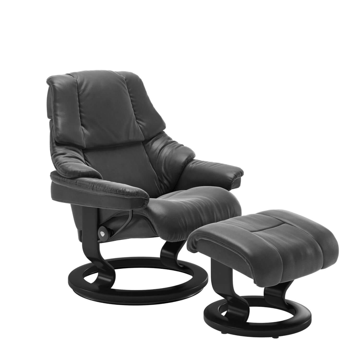 Relaxsessel Reno S Leder Cori Black Schwarz Base Classic Holz Schwarz Gebeizt Mi... Relaxsessel Reno S Leder Cori Black Schwarz Base Classic Holz Schwarz Gebeizt Mi... von Stressless