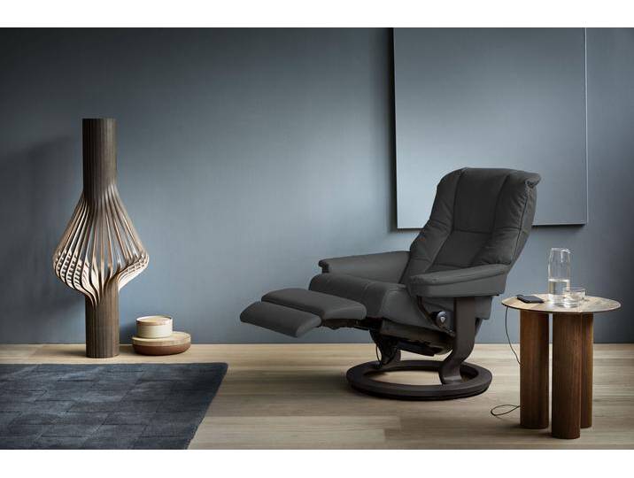 Relaxsessel STRESSLESS Mayfair , grau (charcoal dinamica), B:79cm H:101cm T:77cm, Leder BATICK: BATICK ist ein leicht korrigiertes, durchgefärbtes und genarbtes Möbelleder, bei dem die meisten Unebenheiten und Spuren in der Regel entfernt wurden., Leder PALOMA: PALOMA ist ein durchgefärbtes Semianilin-Möbelleder mit natürlicher Narbung., ROHLEDER Stoff Q2 FARON: Ein fester zuverlässiger Bouclu00e9 mit einem strukturierten Aussehen und einer komfortablen Oberfläche (100% Polyester im Flor, Grundgewebe: 50% Polyester, 50% Polyacryl), Microfaser DINAMICA (88% Polyester, 12% Polyurethan), Sessel, elektrisch verstellbar, optional 2-motorisch, Größe M & L von Stressless