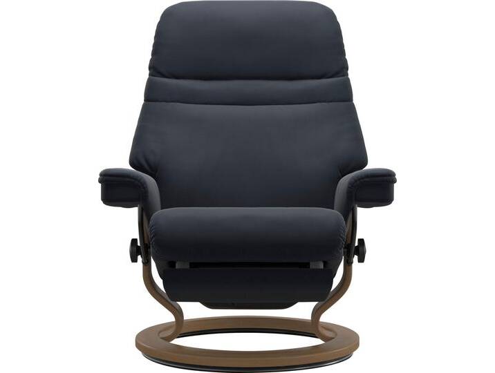 Relaxsessel STRESSLESS Sunrise , blau (shadow blau paloma), B:79cm H:103cm T:78cm, Leder BATICK: BATICK ist ein leicht korrigiertes, durchgefärbtes und genarbtes Möbelleder, bei dem die meisten Unebenheiten und Spuren in der Regel entfernt wurden., Leder PALOMA: PALOMA ist ein durchgefärbtes Semianilin-Möbelleder mit natürlicher Narbung., ROHLEDER Stoff Q2 FARON: Ein fester zuverlässiger Bouclu00e9 mit einem strukturierten Aussehen und einer komfortablen Oberfläche (100% Polyester im Flor, Grundgewebe: 50% Polyester, 50% Polyacryl), Struktur fein JASMINE (90% Polyester, 10% Baumwolle), Sessel, elektrisch verstellbar, optional 2-motorisch, Größe M & L von Stressless