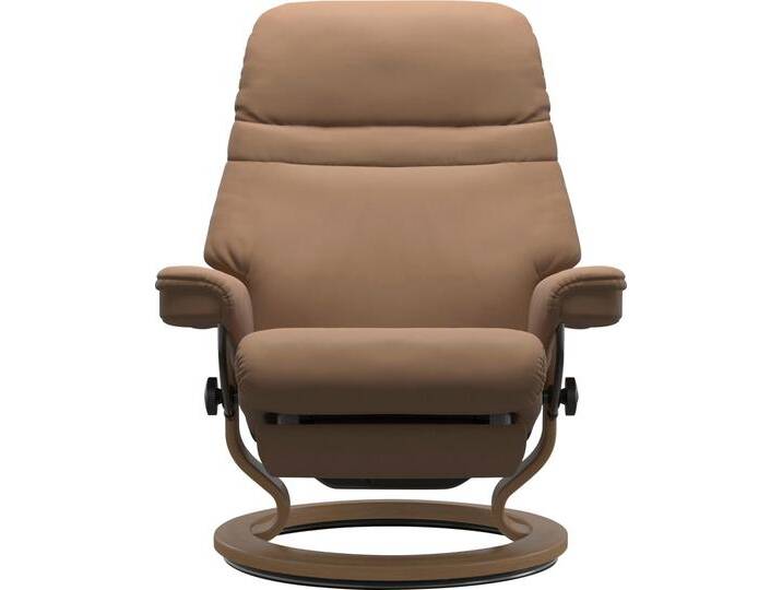 Relaxsessel STRESSLESS Sunrise , braun (latte batick), B:79cm H:103cm T:78cm, Leder BATICK: BATICK ist ein leicht korrigiertes, durchgefärbtes und genarbtes Möbelleder, bei dem die meisten Unebenheiten und Spuren in der Regel entfernt wurden., Leder PALOMA: PALOMA ist ein durchgefärbtes Semianilin-Möbelleder mit natürlicher Narbung., ROHLEDER Stoff Q2 FARON: Ein fester zuverlässiger Bouclu00e9 mit einem strukturierten Aussehen und einer komfortablen Oberfläche (100% Polyester im Flor, Grundgewebe: 50% Polyester, 50% Polyacryl), Struktur fein JASMINE (90% Polyester, 10% Baumwolle), Sessel, elektrisch verstellbar, optional 2-motorisch, Größe M & L von Stressless