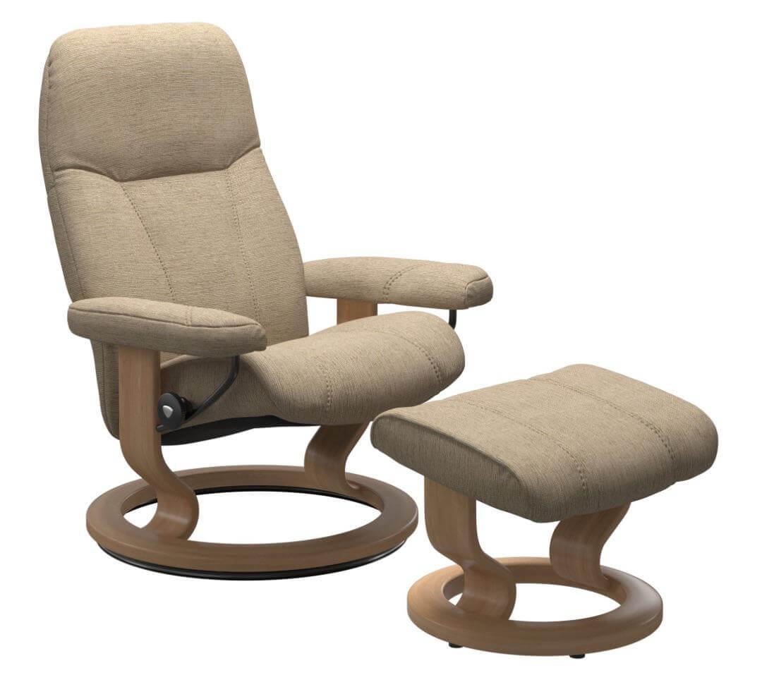 Sessel Consul S Stoff Jasmine 43 Almond Beige Gestell Classic 04 Eiche Inklusive... Sessel Consul S Stoff Jasmine 43 Almond Beige Gestell Classic 04 Eiche Inklusive... von Stressless