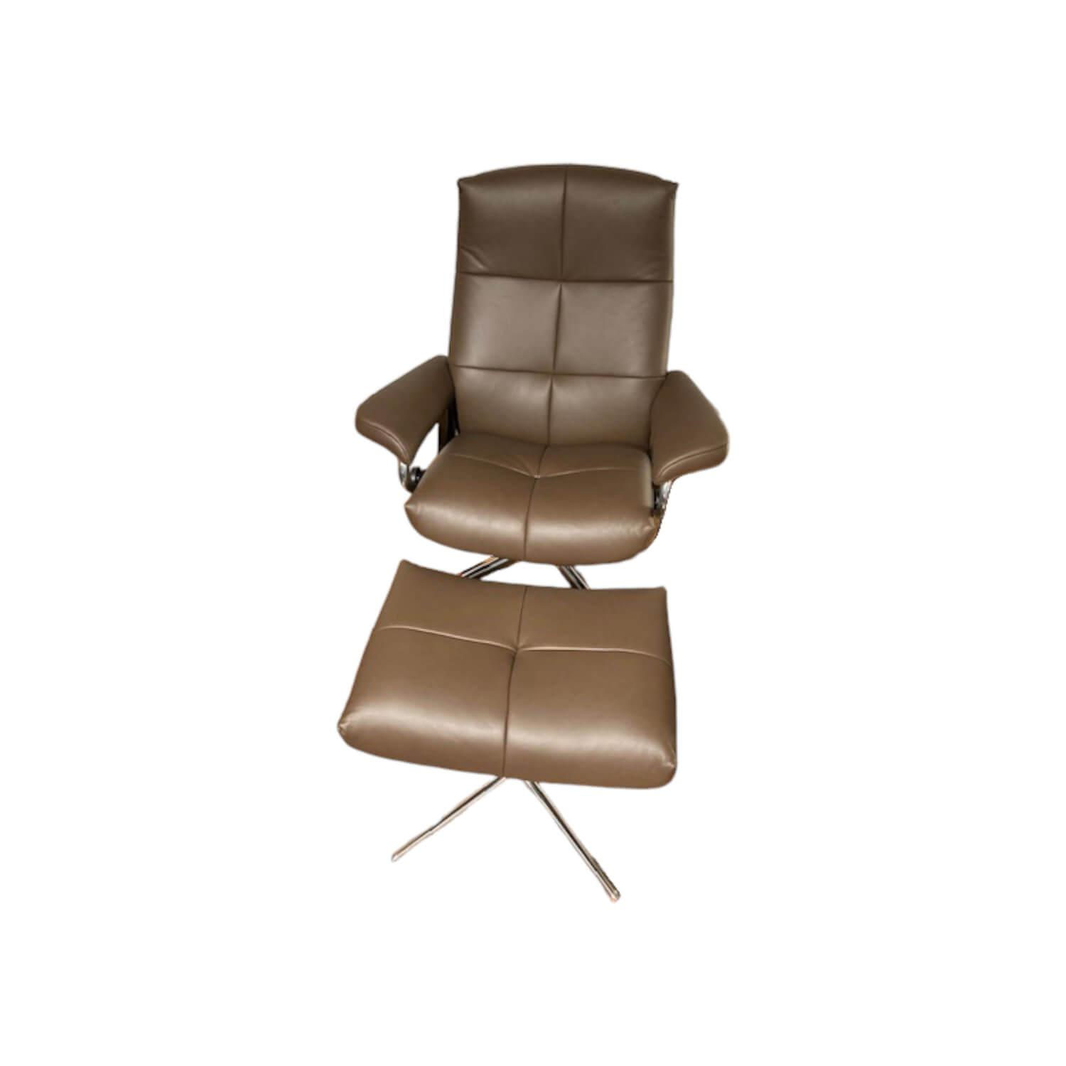 Sessel David Cross Bezug Leder Paloma 094  Espresso 09433 Braun Füße Metall Inkl... von Stressless