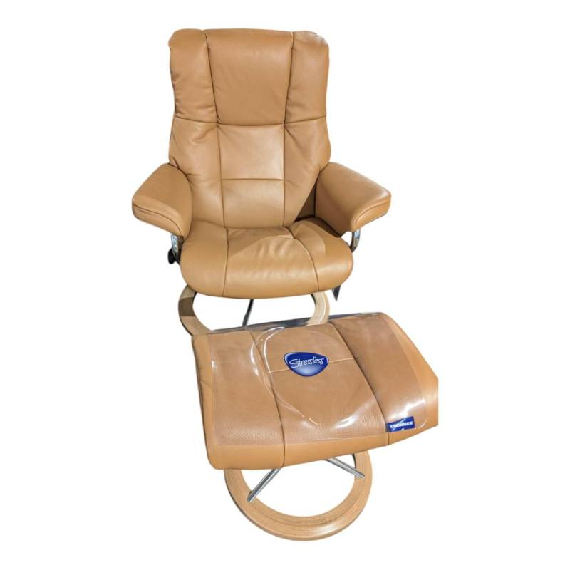 Sessel Mayfair Leder Cori 48 Caramel Braun Holz 04 Eiche Gestell Signature 40 Al... von Stressless