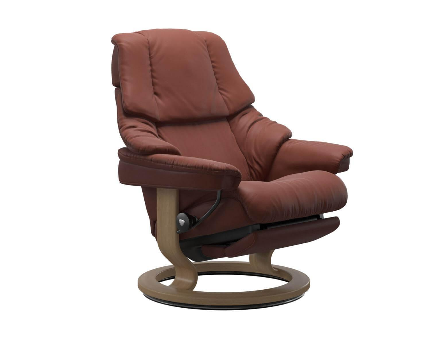 Sessel Reno Leder Paloma Dark Henna M mit Power ohne Batterie von Stressless