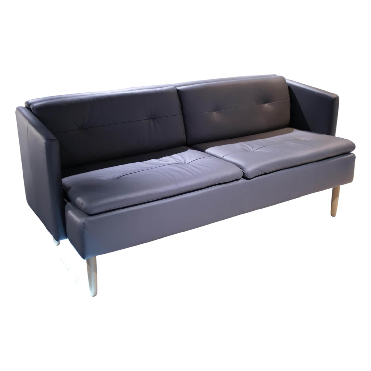 Sofa Lime Bezug Leder Paloma 16 Metal Grey Grau Holzgestell 33 Natural von Stressless