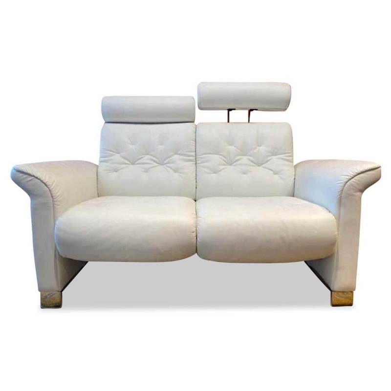 Sofa Metropolitan Zweisitzer Leder Batick Snow mit 2 Kopfstützen von Stressless