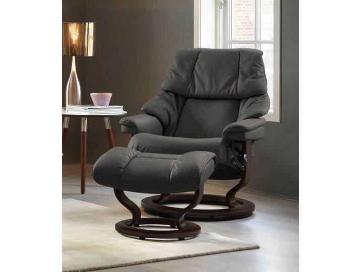 Stressless® Fußhocker Reno, mit Classic Base, Gestell Braun, grau, rock PALOMA von Stressless