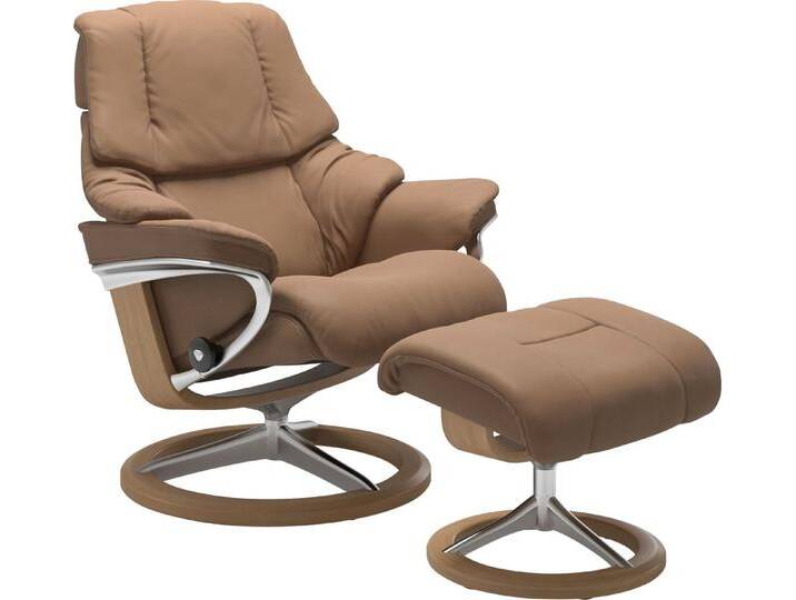 Stressless® Fußhocker Reno, mit Signature Base, Gestell Eiche, braun, Signature Base Eiche, latte BATICK von Stressless