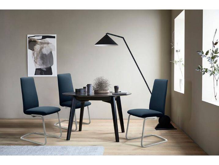 Stressless® Polsterstuhl Laurel, High Back, Größe M, mit Beinen aus Stahl in Chrom glänzend, blau, blue DINAMICA von Stressless
