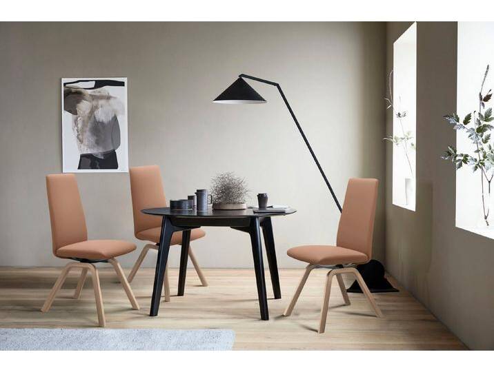 Stressless® Polsterstuhl Laurel, High Back, Größe M, mit schräggestellten Beinen in Eiche gekalkt, braun, latte BATICK von Stressless