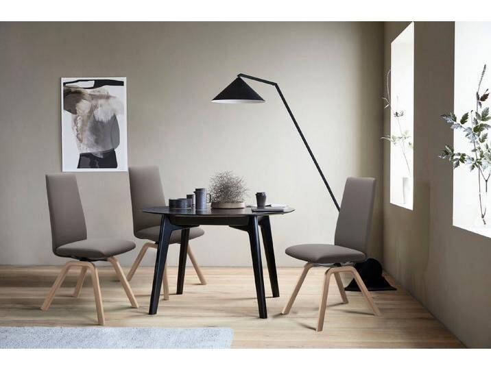 Stressless® Polsterstuhl Laurel, High Back, Größe M, mit schräggestellten Beinen in Eiche gekalkt, grau, metal grey PALOMA von Stressless