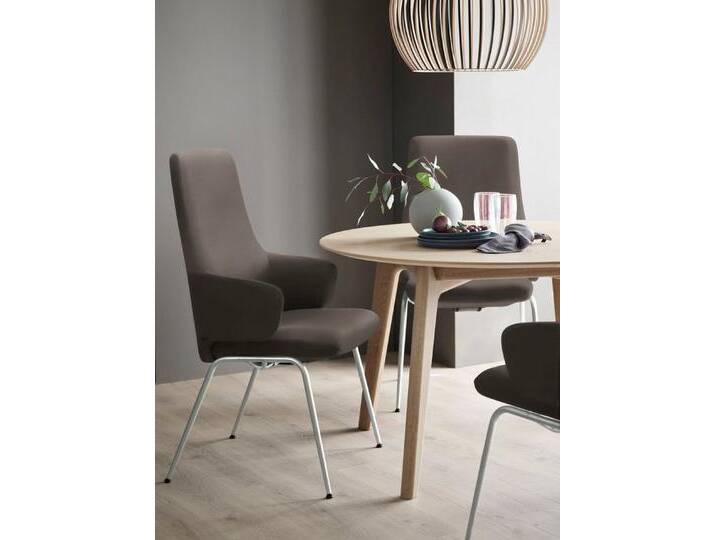 Stressless® Polsterstuhl Laurel, High Back mit Armlehne, Größe L, mit Beinen aus Stahl in Chrom matt, braun, brown BATICK von Stressless