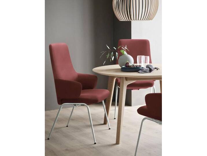 Stressless® Polsterstuhl Laurel, High Back mit Armlehne, Größe L, mit Beinen aus Stahl in Chrom matt, rot, cherry PALOMA von Stressless