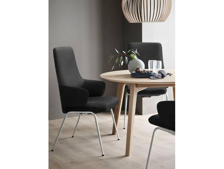 Stressless® Polsterstuhl Laurel, High Back mit Armlehne, Größe L, mit Beinen aus Stahl in Chrom matt, schwarz, black BATICK von Stressless