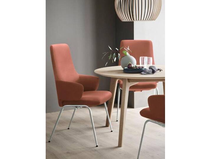 Stressless® Polsterstuhl Laurel, High Back mit Armlehne, Größe L, mit Beinen aus Stahl in Schwarz matt, rot, henna PALOMA von Stressless