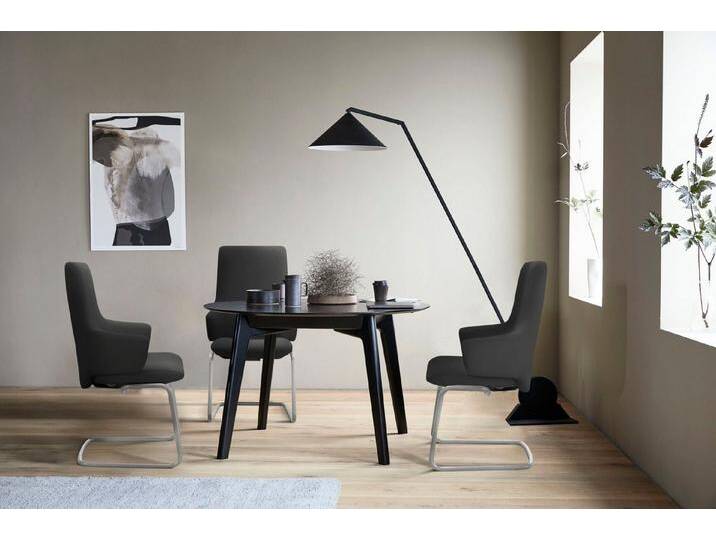 Stressless® Polsterstuhl Laurel, High Back mit Armlehne, Größe L, mit Beinen aus Stahl in Schwarz matt, schwarz, black PALOMA von Stressless
