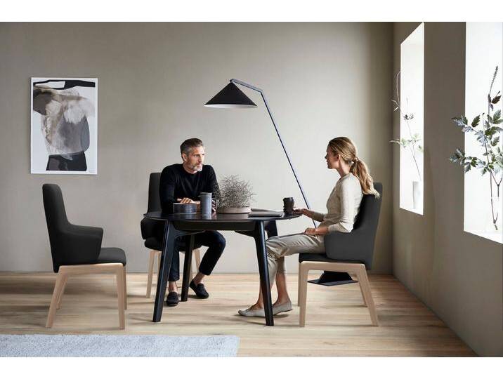 Stressless® Polsterstuhl Laurel, High Back mit Armlehne, Größe L, mit abgerundeten Beinen in Schwarz, schwarz, black PALOMA von Stressless