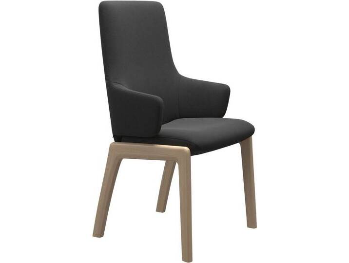 Stressless® Polsterstuhl Laurel, High Back mit Armlehne, Größe L, mit abgerundeten Beinen in Walnuss, grau, charcoal DINAMICA von Stressless