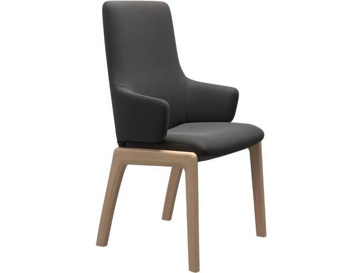Stressless® Polsterstuhl Laurel, High Back mit Armlehne, Größe L, mit abgerundeten Beinen in Walnuss, grau, rock PALOMA von Stressless
