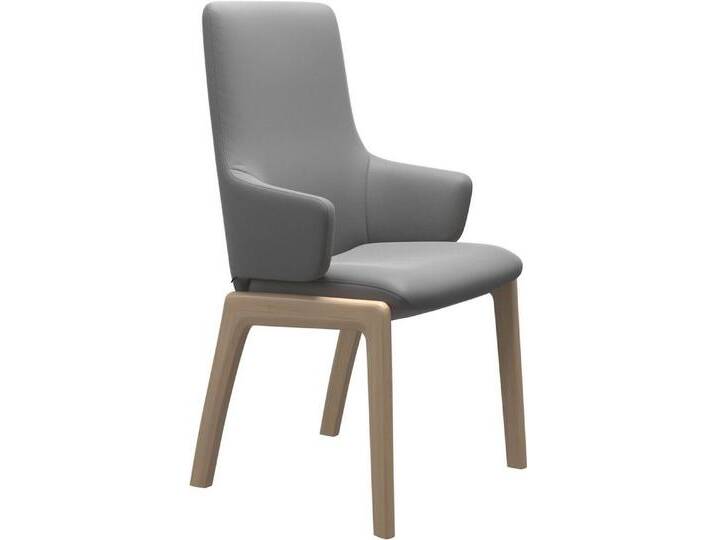 Stressless® Polsterstuhl Laurel, High Back mit Armlehne, Größe L, mit abgerundeten Beinen in Walnuss, grau, wild dove BATICK von Stressless