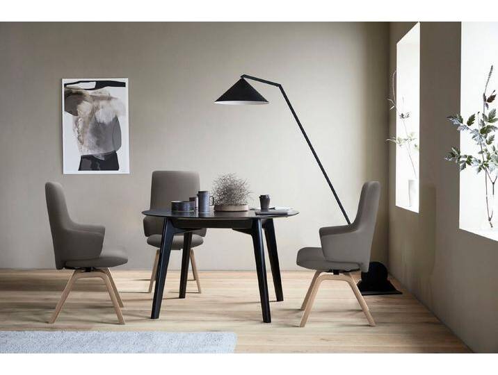 Stressless® Polsterstuhl Laurel, High Back mit Armlehne, Größe L, mit schräggestellten Beinen in Eiche, grau, metal grey PALOMA von Stressless