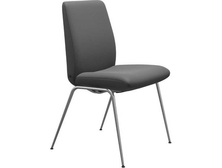 Stressless® Polsterstuhl Laurel, Low Back, Größe L, mit Beinen aus Stahl in Chrom glänzend, grau, grey BATICK von Stressless