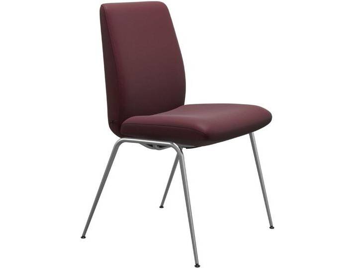 Stressless® Polsterstuhl Laurel, Low Back, Größe L, mit Beinen aus Stahl in Chrom glänzend, rot, bordeaux BATICK von Stressless