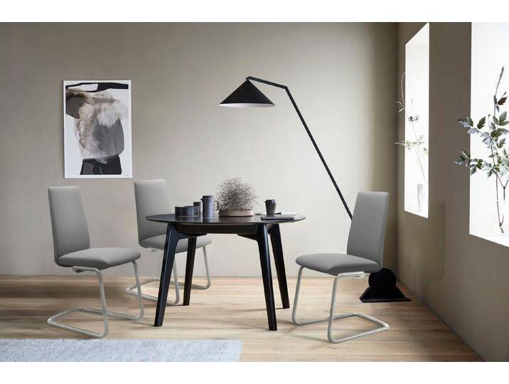 Stressless® Polsterstuhl Laurel, Low Back, Größe L, mit Beinen aus Stahl in Chrom matt, grau, wild dove BATICK von Stressless