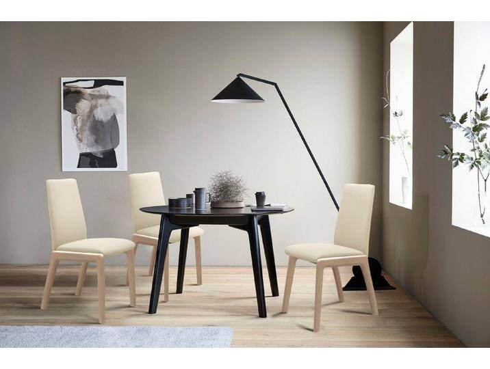 Stressless® Polsterstuhl Laurel, Low Back, Größe L, mit abgerundeten Beinen in Eiche natur, beige, vanilla PALOMA von Stressless