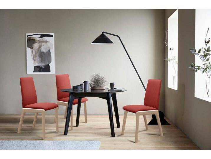 Stressless® Polsterstuhl Laurel, Low Back, Größe L, mit abgerundeten Beinen in Eiche natur, rot, red DINAMICA von Stressless