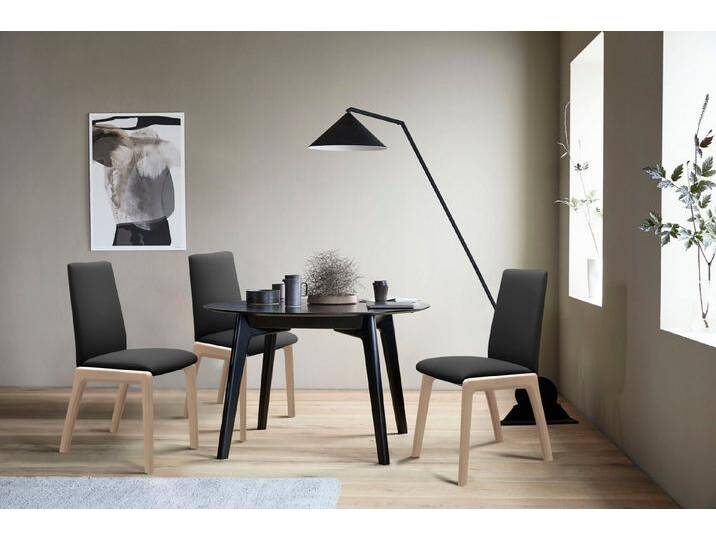 Stressless® Polsterstuhl Laurel, Low Back, Größe L, mit abgerundeten Beinen in Eiche natur, schwarz, black PALOMA von Stressless