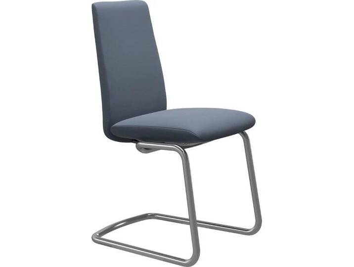 Stressless® Polsterstuhl Laurel, Low Back, Größe M, mit Beinen aus Stahl in Chrom glänzend, blau, sparrow blue PALOMA von Stressless