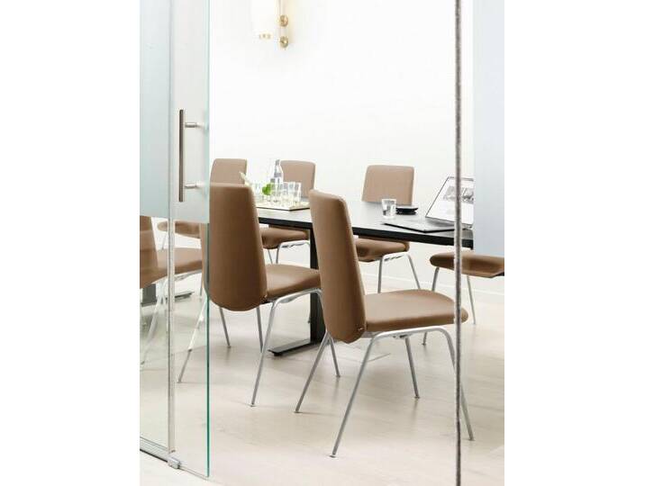 Stressless® Polsterstuhl Laurel, Low Back, Größe M, mit Beinen aus Stahl in Chrom glänzend, braun, sand DINAMICA von Stressless