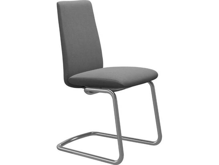 Stressless® Polsterstuhl Laurel, Low Back, Größe M, mit Beinen aus Stahl in Chrom glänzend, grau, dark grey DINAMICA von Stressless