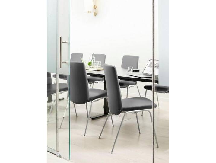 Stressless® Polsterstuhl Laurel, Low Back, Größe M, mit Beinen aus Stahl in Chrom glänzend, grau, grey BATICK von Stressless