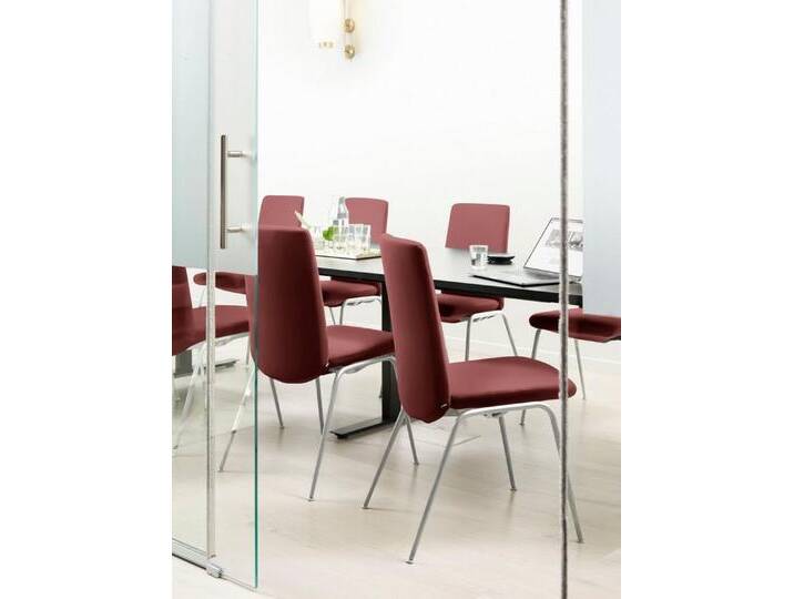 Stressless® Polsterstuhl Laurel, Low Back, Größe M, mit Beinen aus Stahl in Chrom glänzend, rot, cherry PALOMA von Stressless