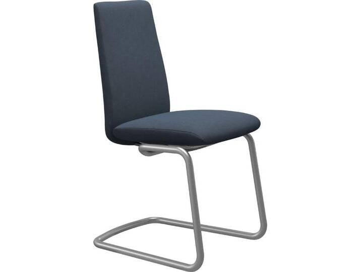 Stressless® Polsterstuhl Laurel, Low Back, Größe M, mit Beinen aus Stahl in Chrom matt, blau, blue DINAMICA von Stressless
