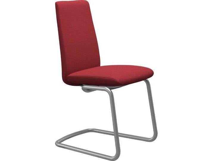 Stressless® Polsterstuhl Laurel, Low Back, Größe M, mit Beinen aus Stahl in Chrom matt, grau, berry red DINAMICA von Stressless