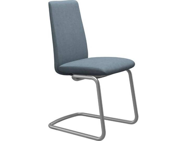 Stressless® Polsterstuhl Laurel, Low Back, Größe M, mit Beinen aus Stahl in Chrom matt, grau, light blue DINAMICA von Stressless