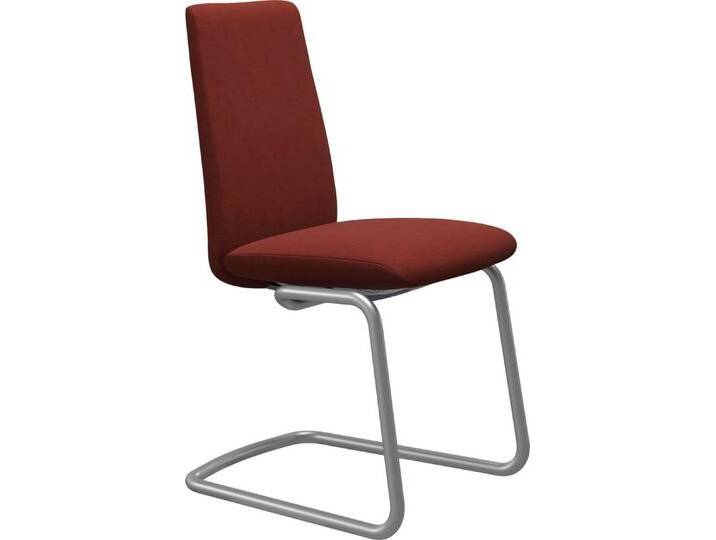 Stressless® Polsterstuhl Laurel, Low Back, Größe M, mit Beinen aus Stahl in Chrom matt, rot, red DINAMICA von Stressless