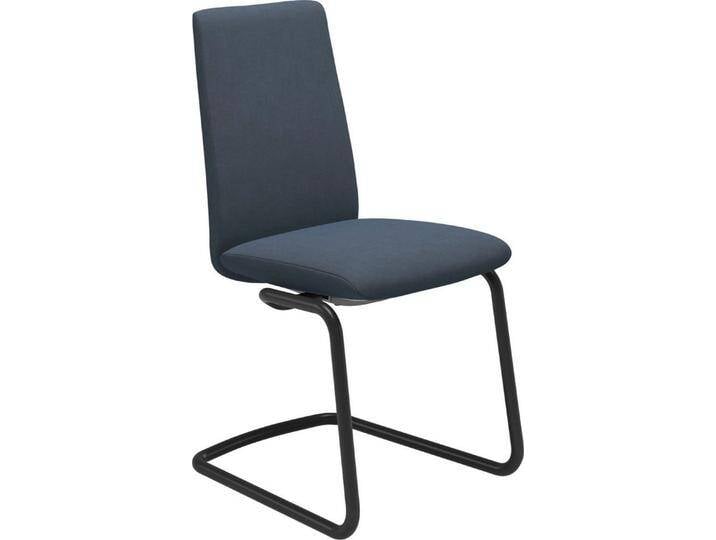 Stressless® Polsterstuhl Laurel, Low Back, Größe M, mit Beinen aus Stahl in Schwarz matt, blau, blue DINAMICA von Stressless