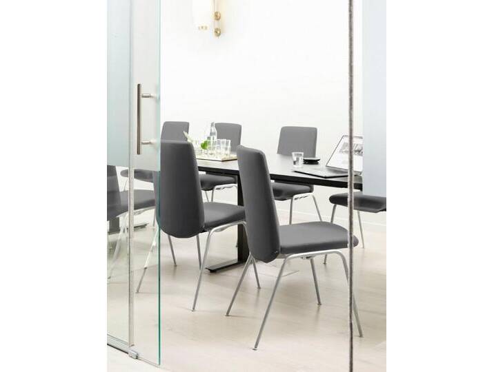 Stressless® Polsterstuhl Laurel, Low Back, Größe M, mit Beinen aus Stahl in Schwarz matt, grau, dark grey DINAMICA von Stressless