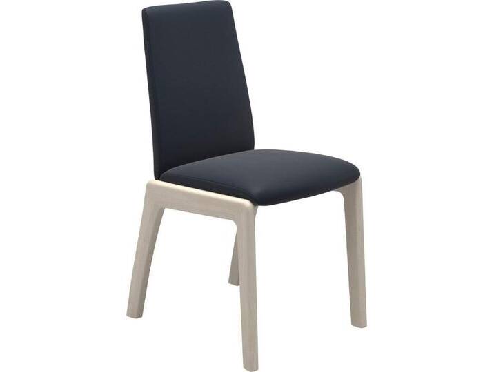 Stressless® Polsterstuhl Laurel, Low Back, Größe M, mit abgerundeten Beinen in Eiche gekalkt, blau, shadow blue PALOMA von Stressless