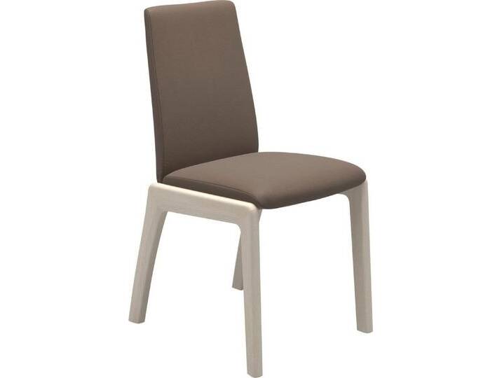 Stressless® Polsterstuhl Laurel, Low Back, Größe M, mit abgerundeten Beinen in Eiche gekalkt, grau, mole BATICK von Stressless