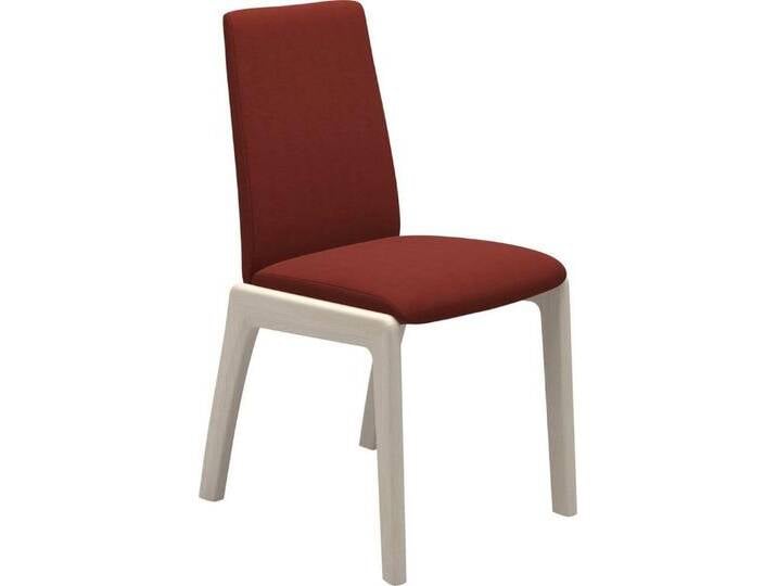 Stressless® Polsterstuhl Laurel, Low Back, Größe M, mit abgerundeten Beinen in Eiche gekalkt, rot, red DINAMICA von Stressless