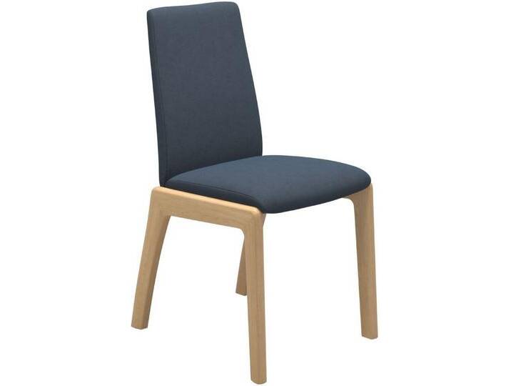 Stressless® Polsterstuhl Laurel, Low Back, Größe M, mit abgerundeten Beinen in Eiche natur, blau, blue DINAMICA von Stressless