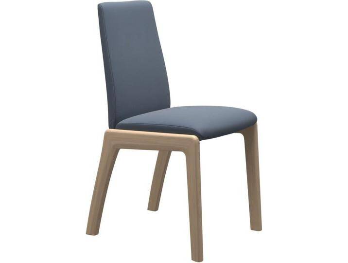 Stressless® Polsterstuhl Laurel, Low Back, Größe M, mit abgerundeten Beinen in Eiche natur, blau, sparrow blue PALOMA von Stressless