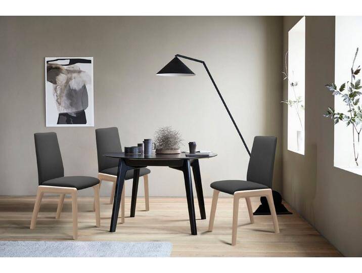 Stressless® Polsterstuhl Laurel, Low Back, Größe M, mit abgerundeten Beinen in Schwarz, grau, charcoal DINAMICA von Stressless