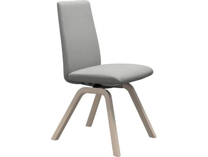 Stressless® Polsterstuhl Laurel, Low Back, Größe M, mit schräggestellten Beinen in Eiche gekalkt, blau, grey DINAMICA von Stressless